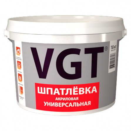 VGT шпатлевка универсальная акриловая для наружных и внутренних работ 3,6кг