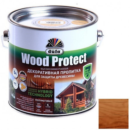 Пропитка для древесины Dufa Wood Protect Тик 2,5 л 405404