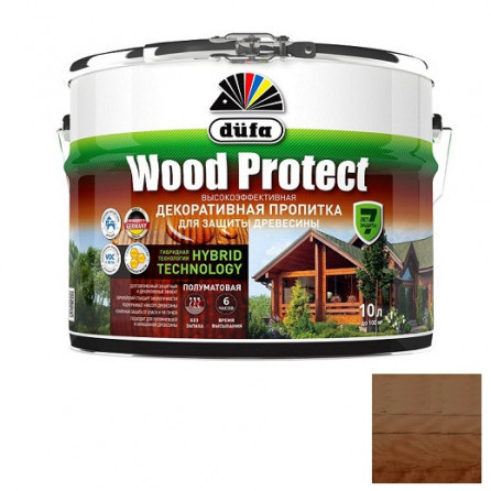 Пропитка для древесины Dufa Wood Protect Орех 10 л 405399