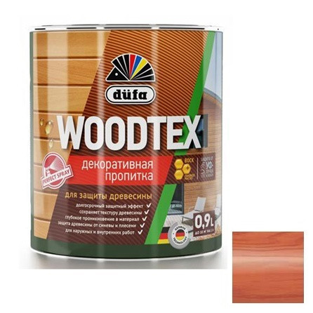 Пропитка для древесины Dufa Woodtex Рябина 0,9 л 405419