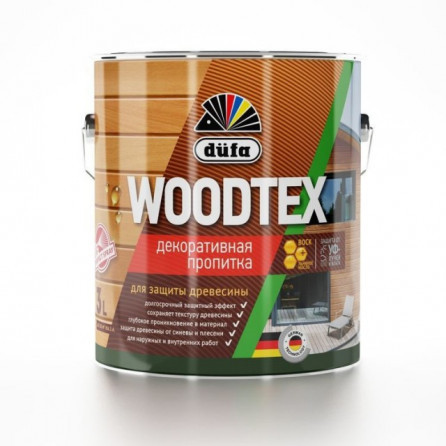 Пропитка декоративная для защиты древесины алкидная Dufa Woodtex орегон 0,9 л 152196