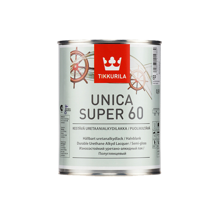 Tikkurila Unica Super 60 Лак для дерева уретано-алкидный полуглянцевый