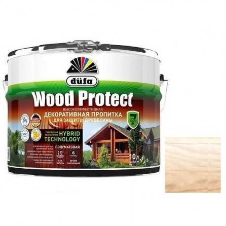 Пропитка для древесины Dufa Wood Protect белая 10 л 405389