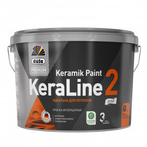 Düfa Premium KeraLine Keramik Paint 2 / Дюфа Премиум Кералайн Керамик Пейнт 2 Краска для потолков глубокоматовая 2,5л