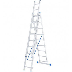 Лестница алюминиевая трехсекционная Remocolor 63-3-009 9 ступеней