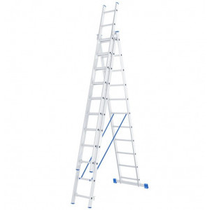 Лестница алюминиевая трехсекционная Remocolor 63-3-011 11 ступеней