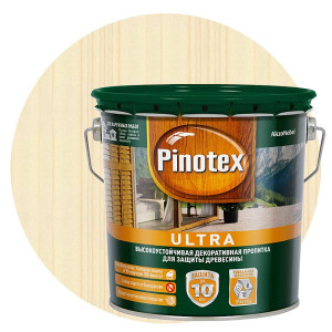 Пропитка для древесины Pinotex Ultra белая 2,7 л 253987