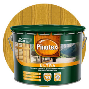 Пропитка для древесины Pinotex Ultra Калужница 9 л 253996