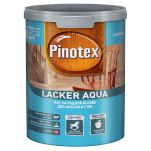 Pinotex Lacker Aqua Лак на водной основе для стен и мебели глянцевый