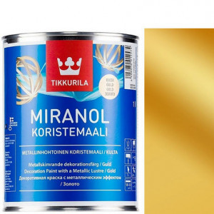 Краска Тиккурила Миранол (Miranol Koristemaali) Золото, полуглянцевая для декоративных работ (0.1л) Tikkurila