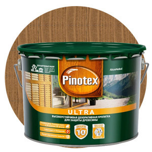 Пропитка для древесины Pinotex Ultra Тик 9 л 253984