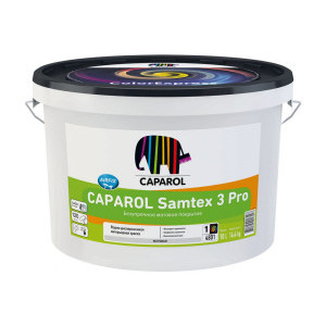 Краска CAPAROL SAMTEX 3 Pro латексная, для стен и потолков, матовая, база 1, 10 л