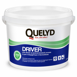 Quelyd Driver Клей для стеклообоев и флизелиновых обоев 9кг