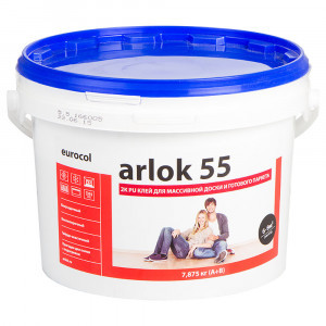Клей для паркета полиуретановый двухкомпонентный Arlok 55 2-K PU 14 кг