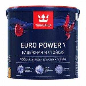 Tikkurila Euro Power 7 / Тиккурила Евро 7 краска матовая моющаяся