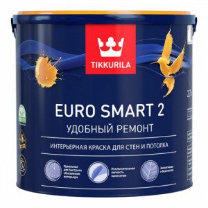 Tikkurila Euro Smart 2 / Тиккурила Евро 2 глубокоматовая краска интерьерная База А