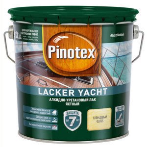 Pinotex Lacker Yacht / Пинотекс алкидно уретановый яхтный лак полуматовый