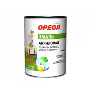 Эмаль универсальная акриловая Ореол глянцевая ярко-зеленая 0,9 кг