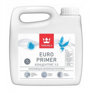 Tikkurila Euro Primer / Евро Праймер акриловый грунт-концентрат