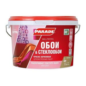 Краска акрил. PARADE W110 для обоев база А 2,5л Россия