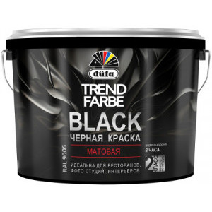 Dufa Trend Farbe Black / Дюфа Тренд Фарбе Блэк Краска для стен и потолков водно-дисперсионная матовая 10л