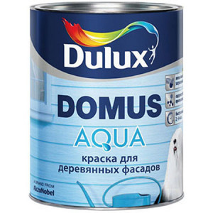 Dulux Domus Aqua фасадная краска для дерева полуглянцевая