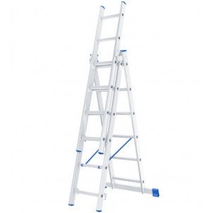 Лестница алюминиевая трехсекционная Remocolor 63-3-006 6 ступеней