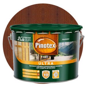 Пропитка для древесины Pinotex Ultra Красное дерево 9 л 254000