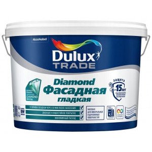 Краска акриловая Dulux Diamond Фасадная Гладкая влагостойкая моющаяся матовая