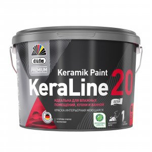 Düfa Premium KeraLine Keramik Paint 20 / Дюфа Премиум Кералайн Керамик Пейнт 20 Краска для влажных помещений полуматовая 9л